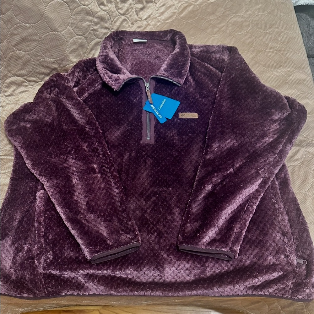 Columbia Sherpa 1/4 Zip in Deep Purple